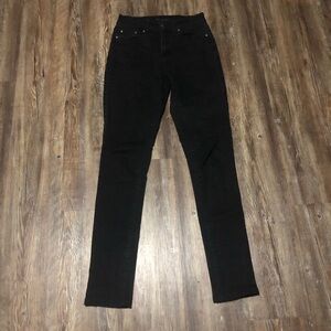American Tall Skinny High Rise Jeans Women's 26 Black Slim Fit Stretch Denim